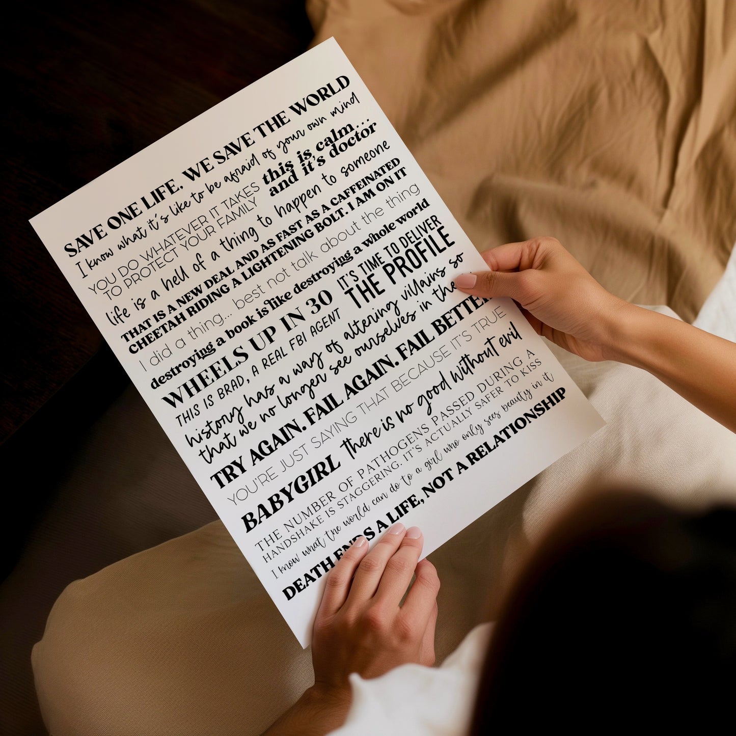 Criminal Minds Quotes Print