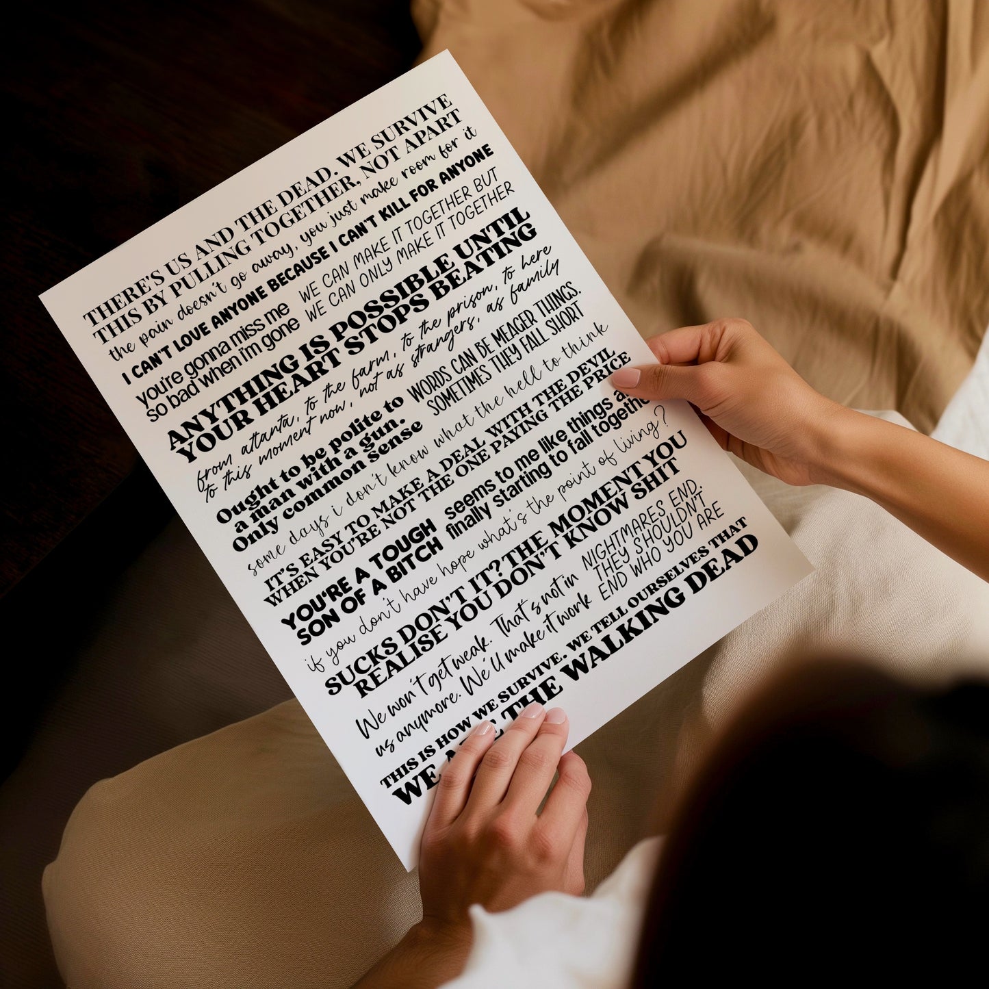The Walking Dead Quotes Print