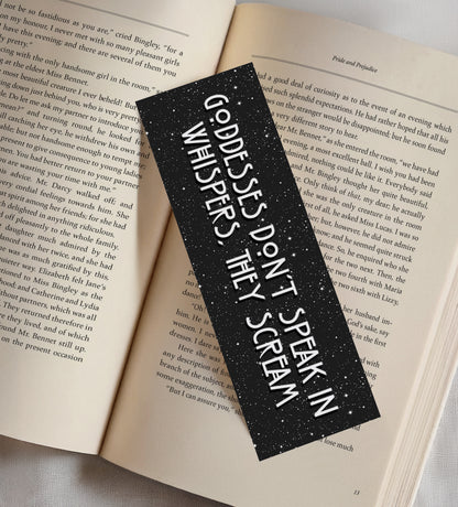 Goddesses Don’t Speak in Whispers Bookmark