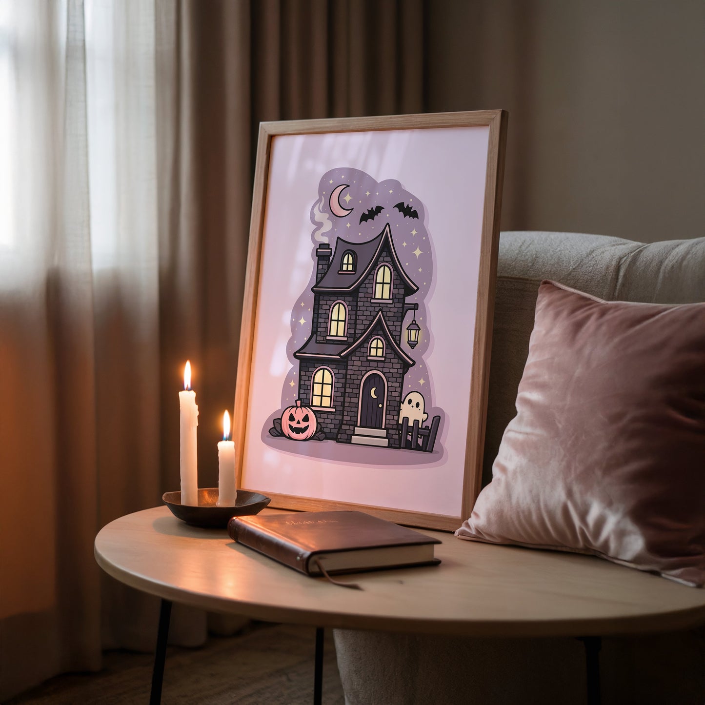 Cute Haunted House Print