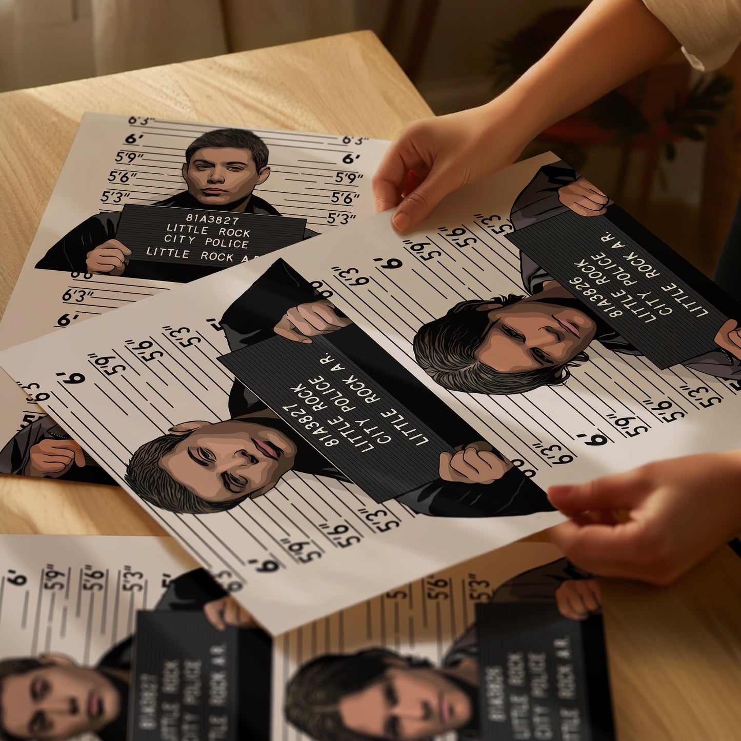 Supernatural - Sam and Dean Mugshots Print