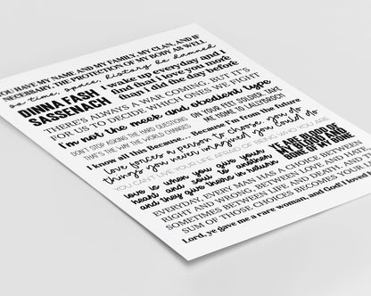 Outlander Quotes Print