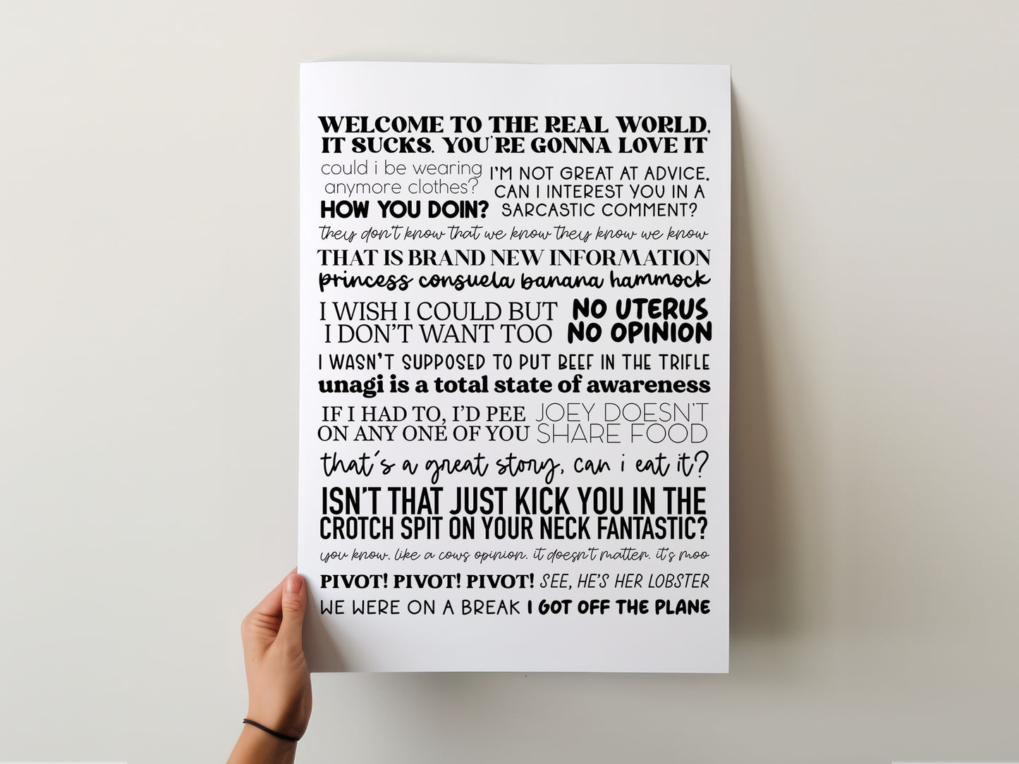 Friends Quotes Print