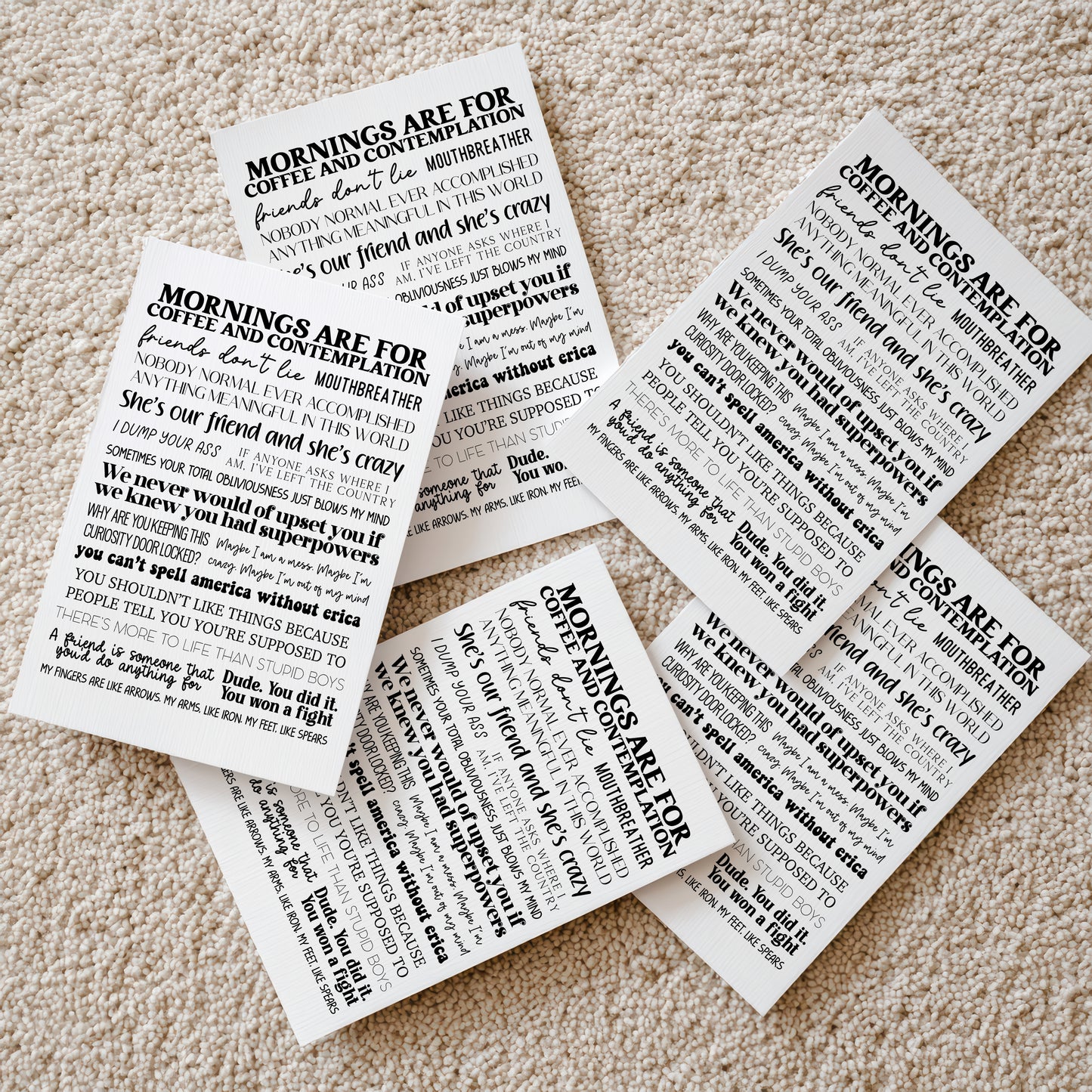 Stranger Things Quotes Print