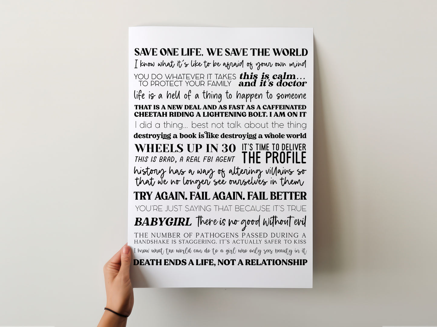 Criminal Minds Quotes Print