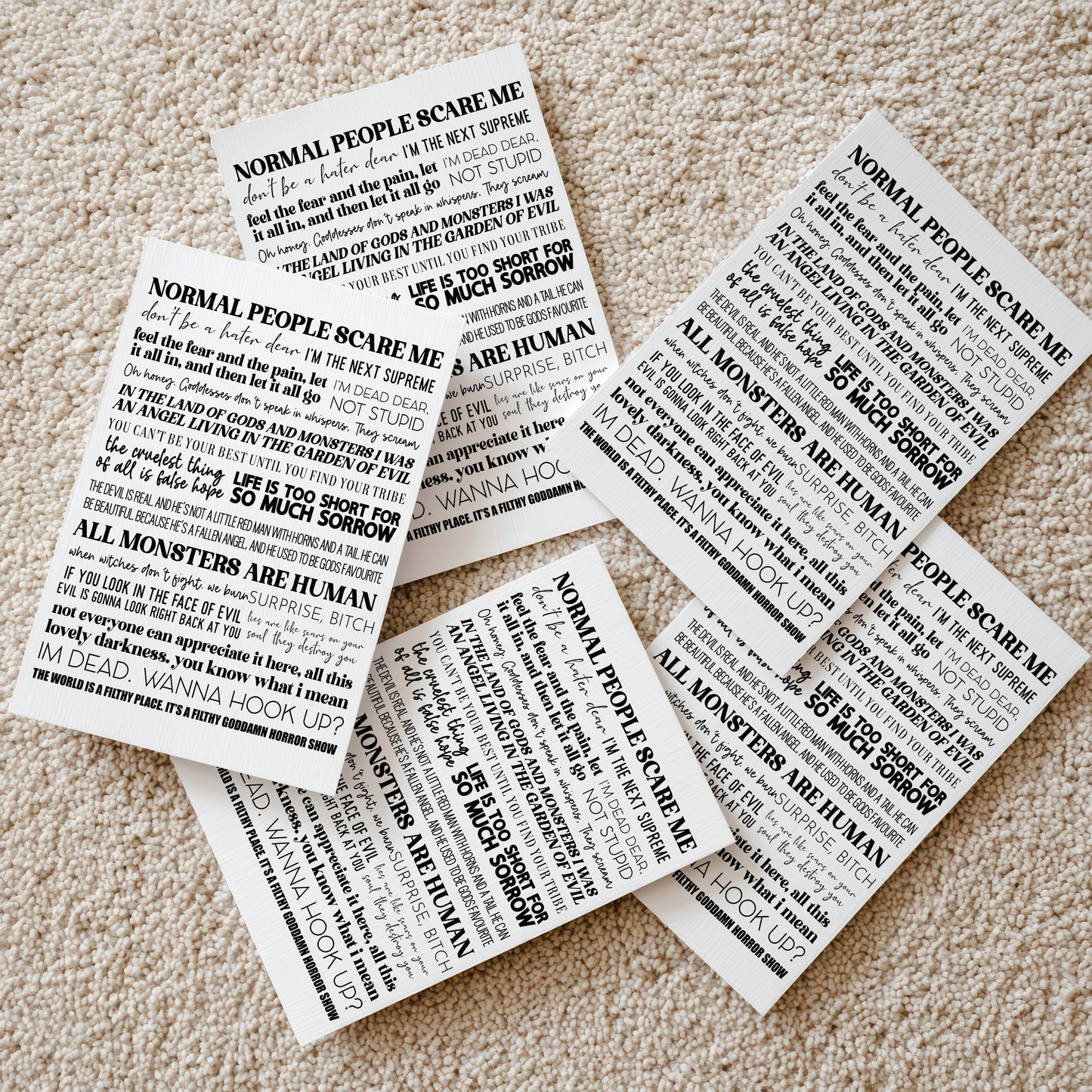 American Horror Story Quotes Print