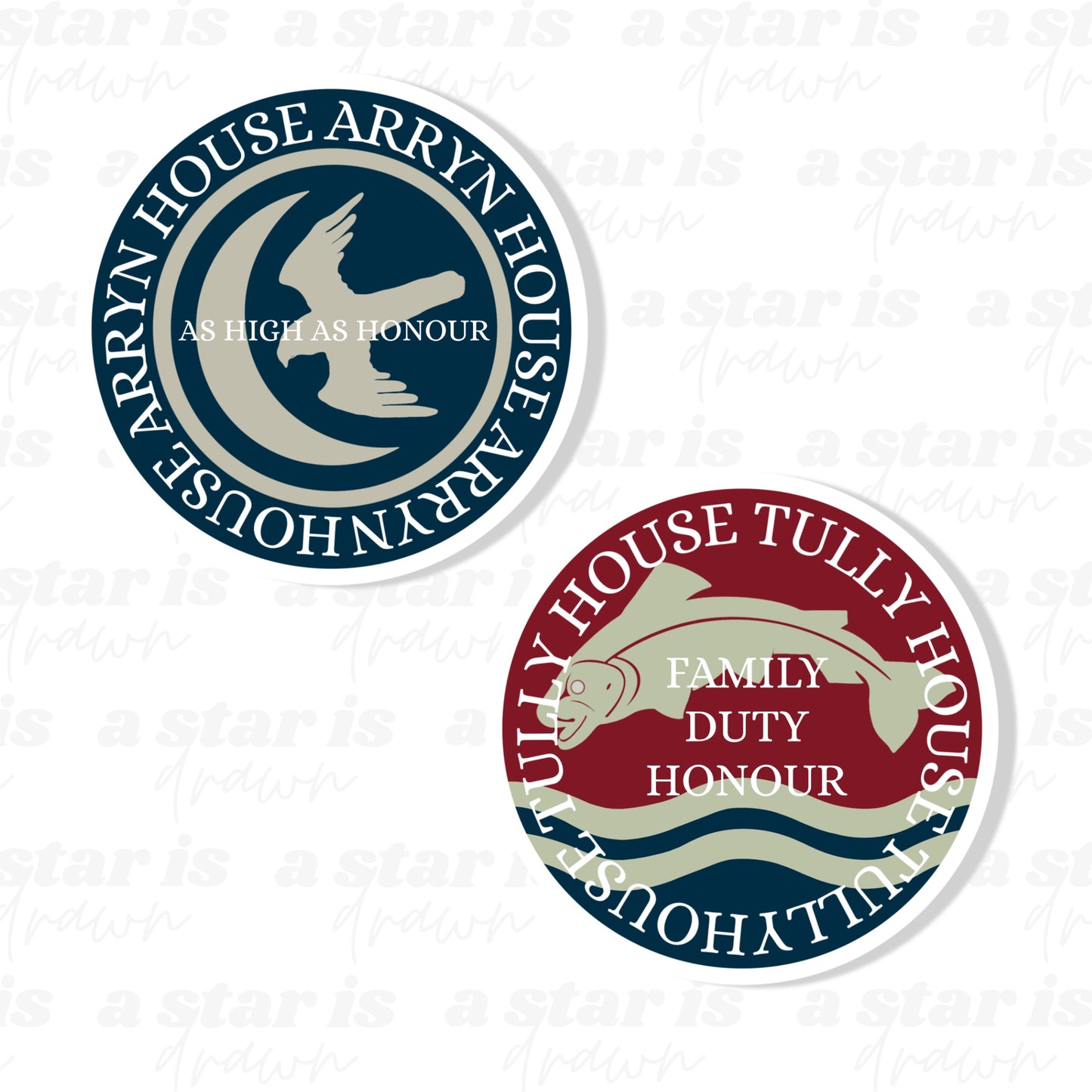 Game of Thrones House Stickers
