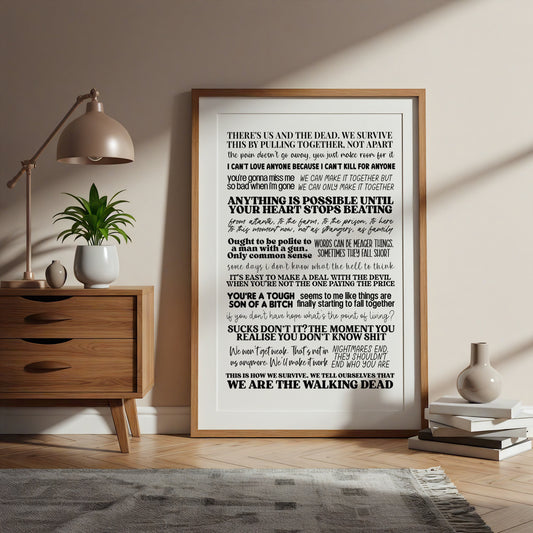 The Walking Dead Quotes Print