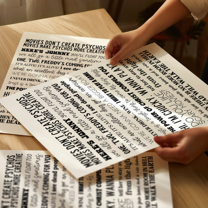 Iconic Horror Movie Quotes Print