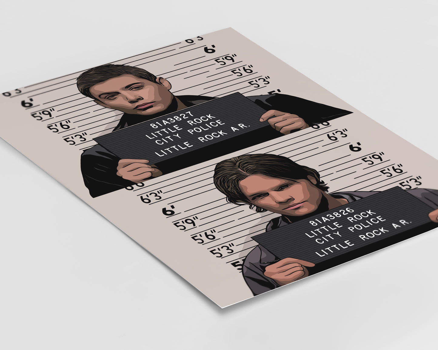 Supernatural - Sam and Dean Mugshots Print