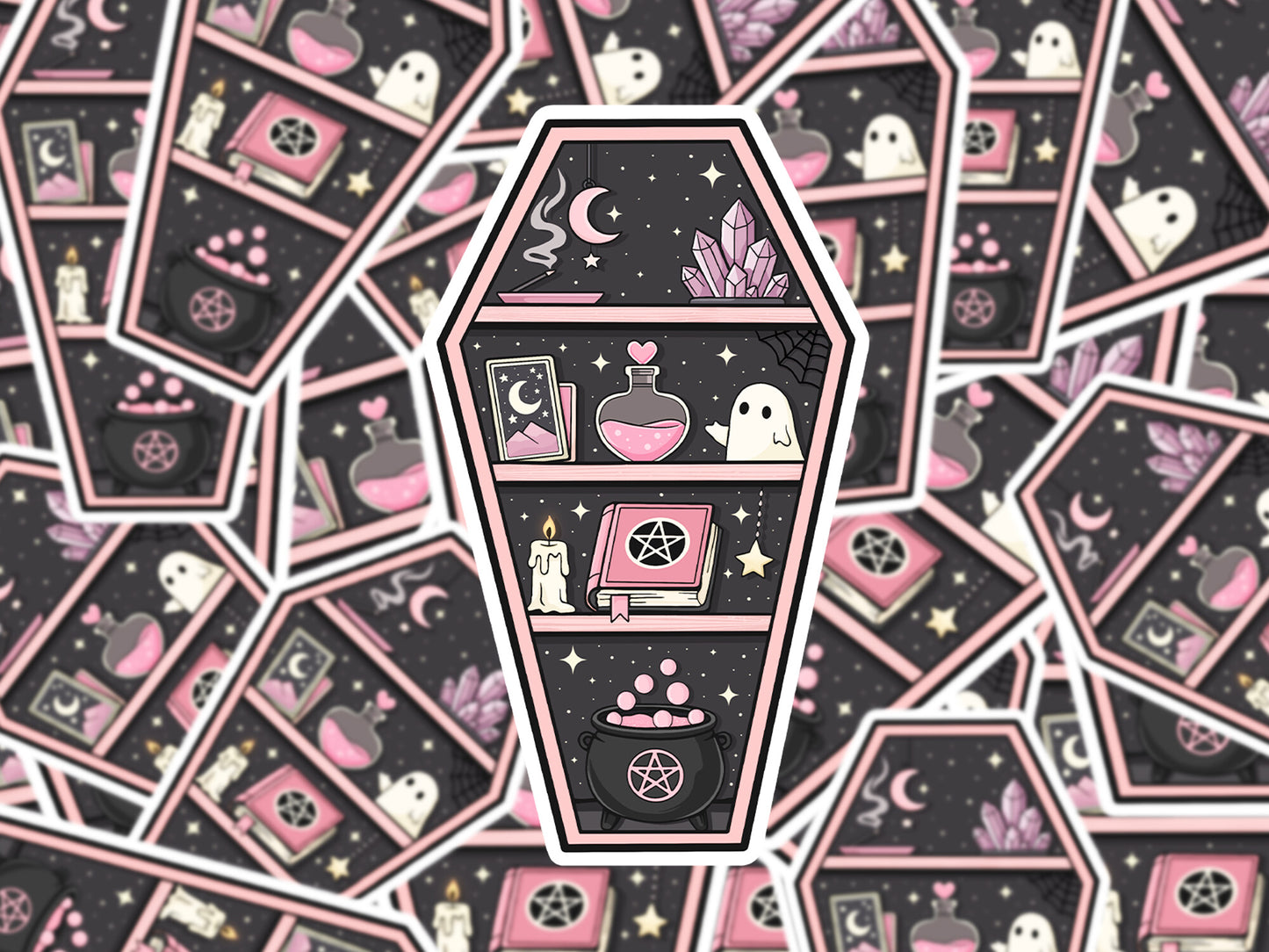Witchy Bookshelf Sticker