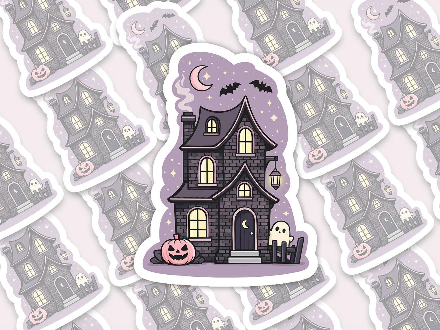 Cute Haunted House Sticker
