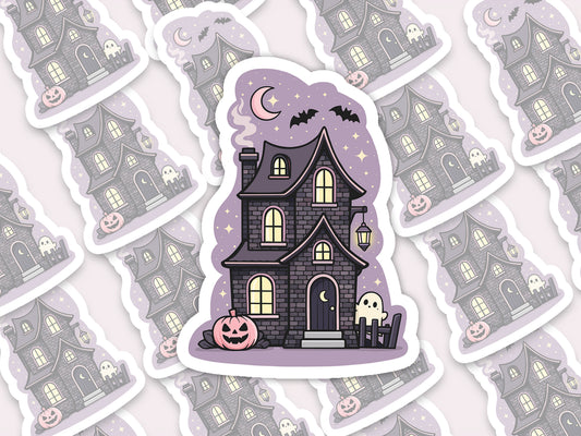 Cute Haunted House Sticker