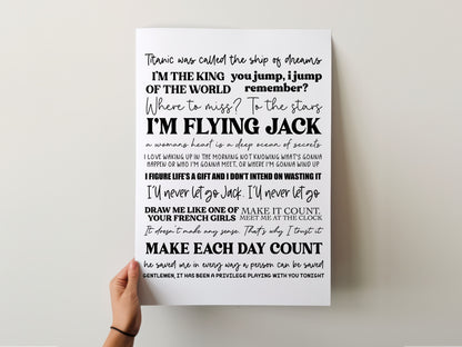 Titanic Quotes Print