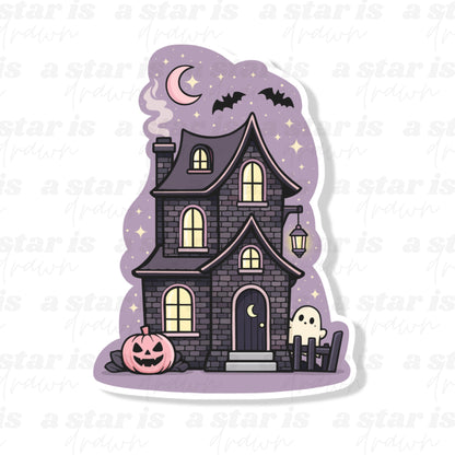Cute Haunted House Sticker