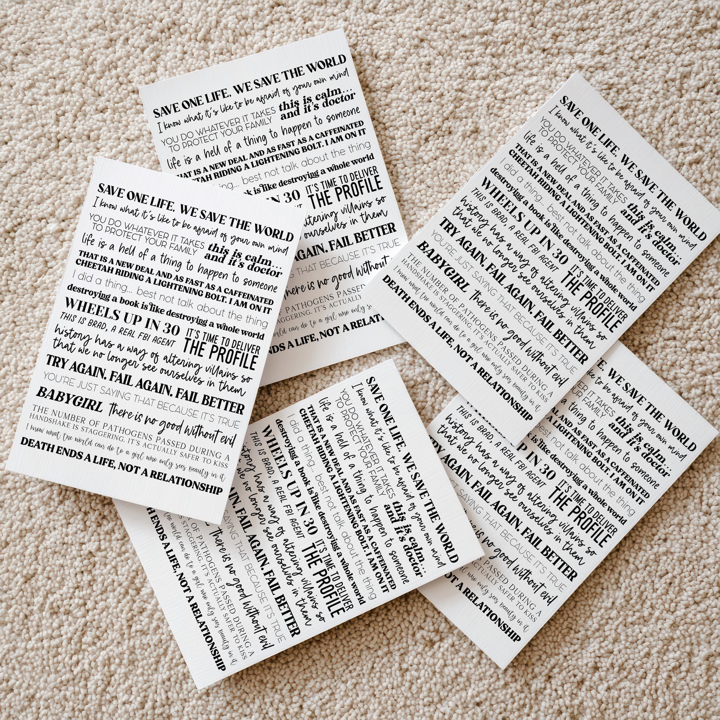 Criminal Minds Quotes Print