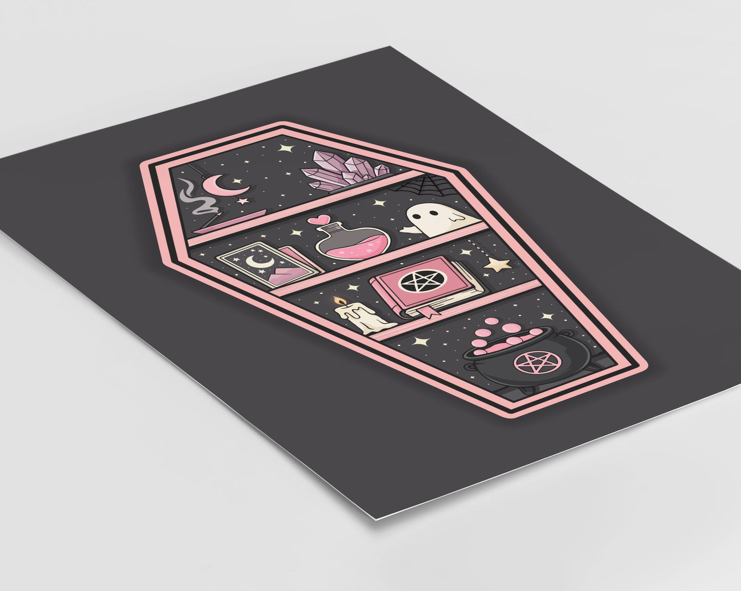 Witchy Bookshelf Print