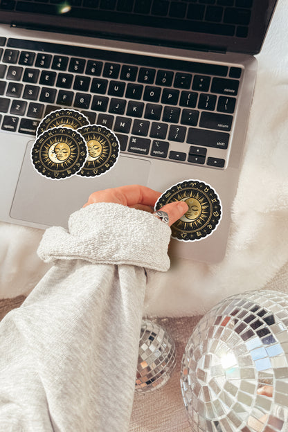 Sun, Moon and Starsigns Sticker