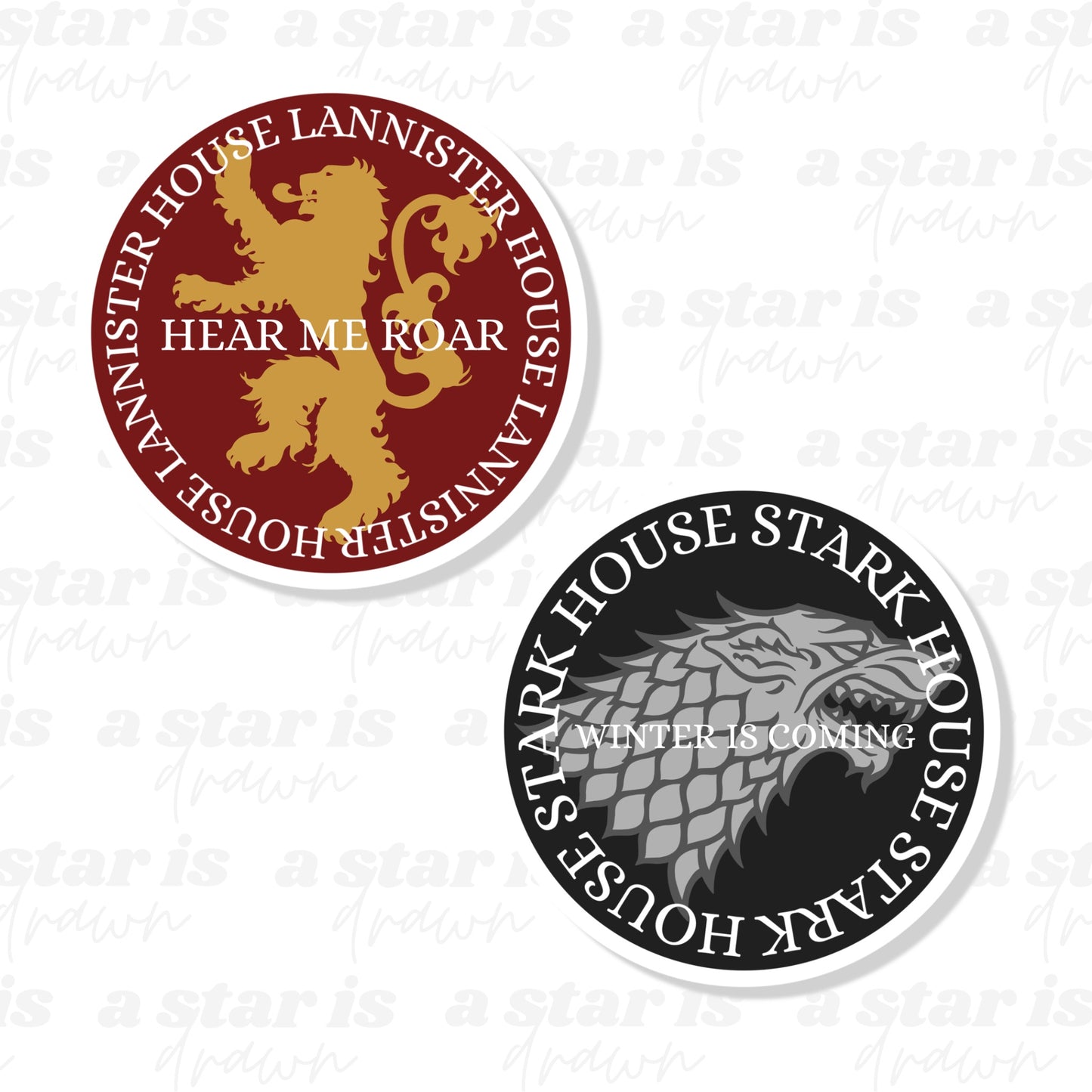 Game of Thrones House Stickers