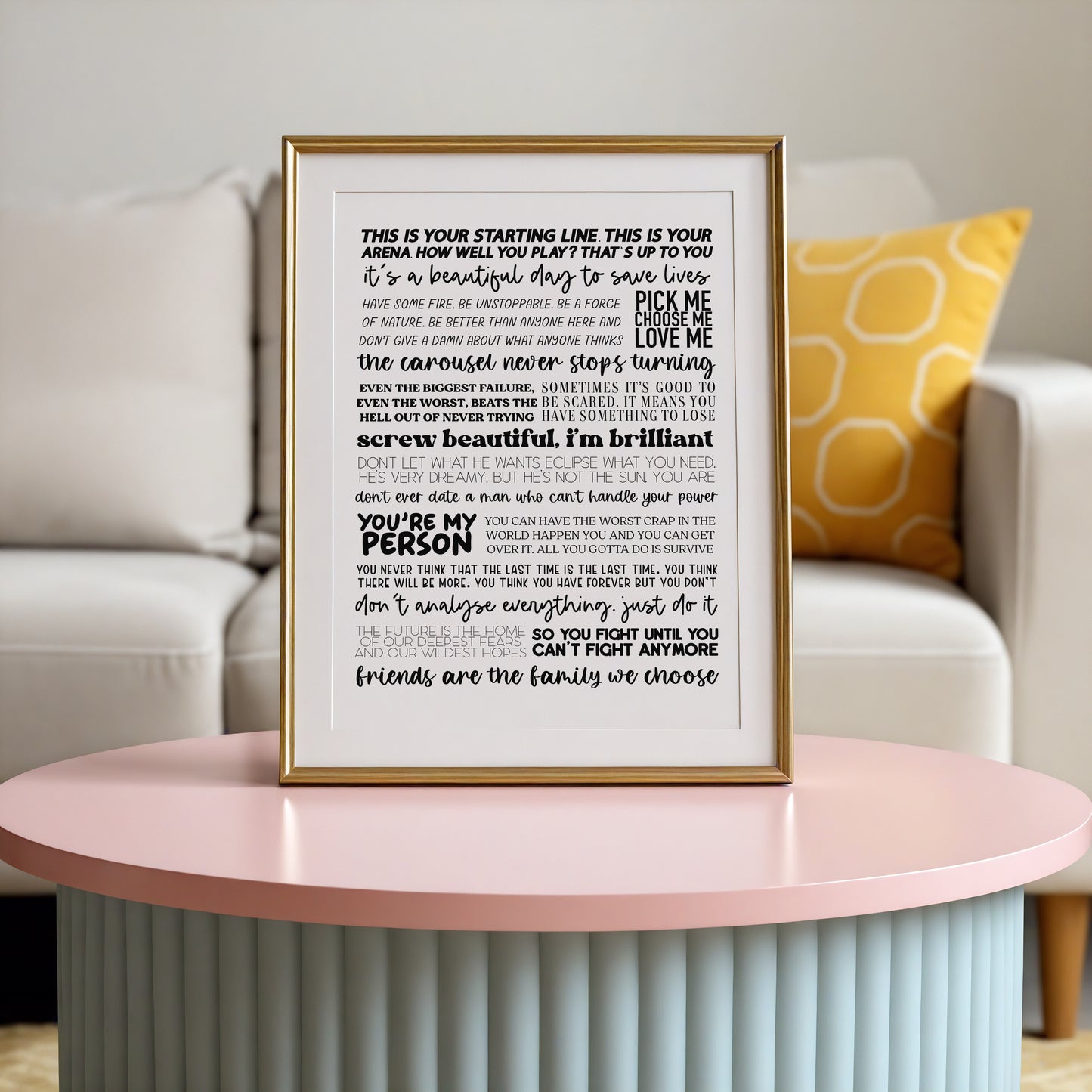 Greys Anatomy Quotes Print