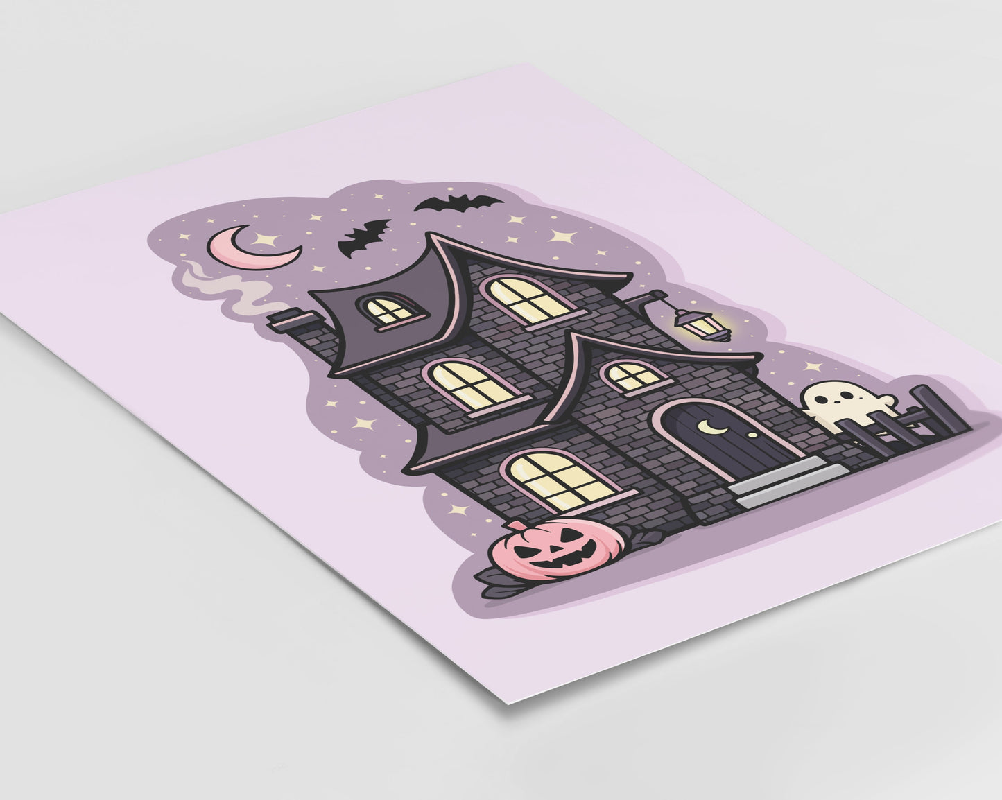 Cute Haunted House Print