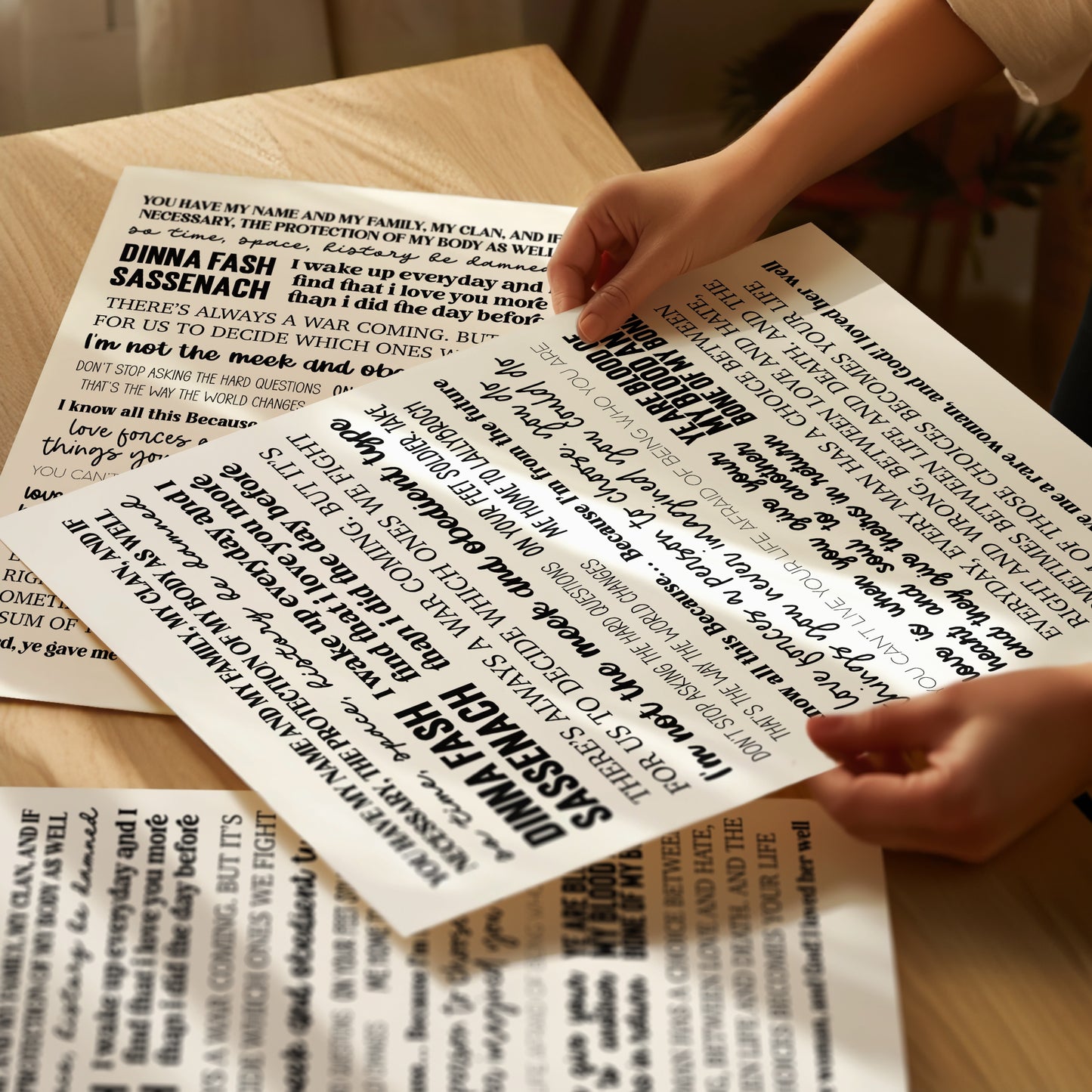 Outlander Quotes Print