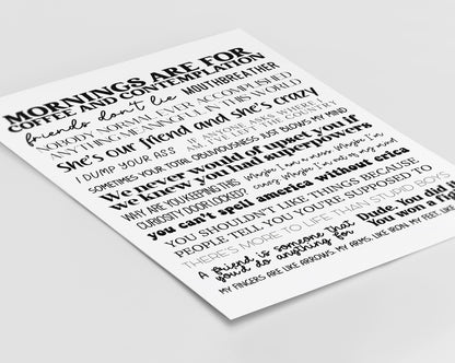 Stranger Things Quotes Print