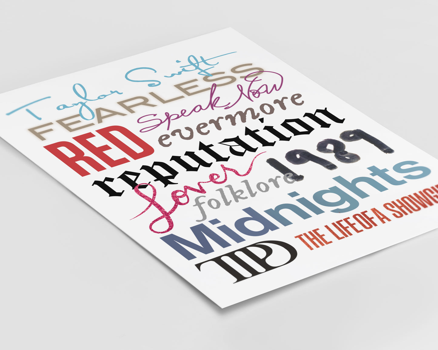 Taylor Swift Albums Print
