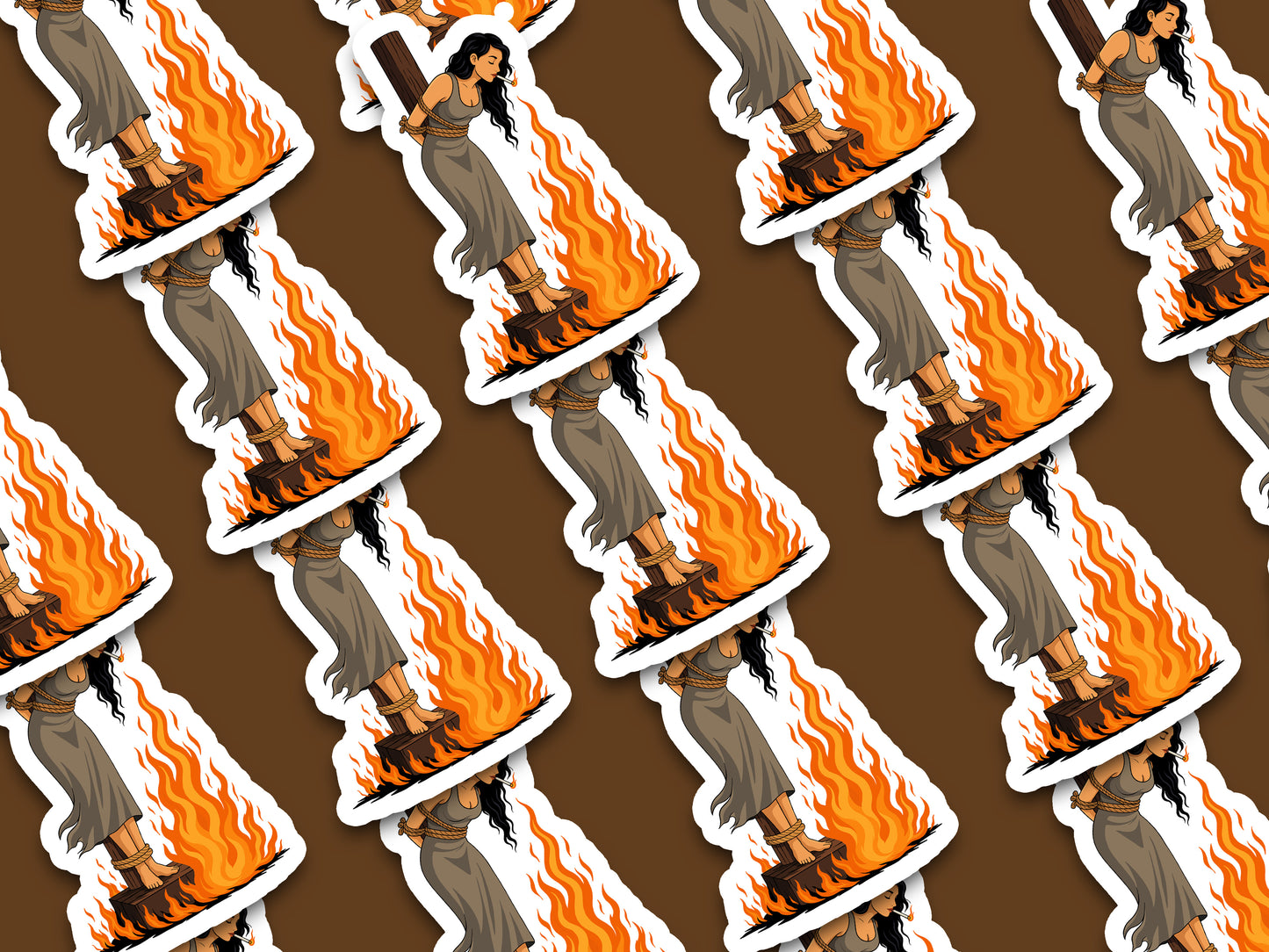 Witch and Cigarette Sticker