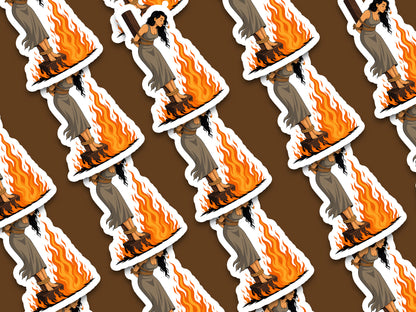 Witch and Cigarette Sticker