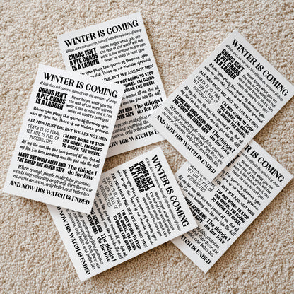 Game of Thrones Quotes Print