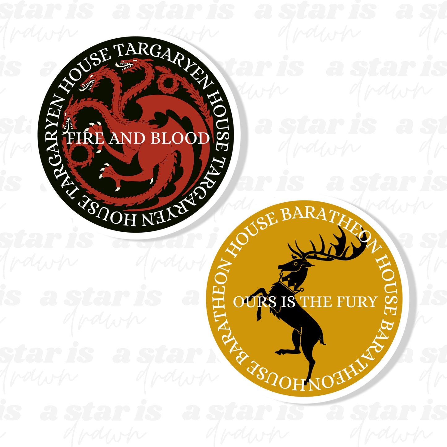 Game of Thrones House Stickers