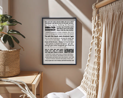 Outlander Quotes Print