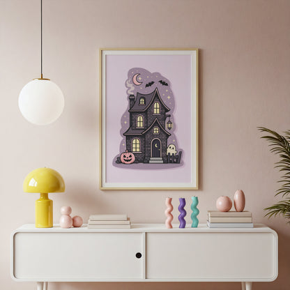 Cute Haunted House Print