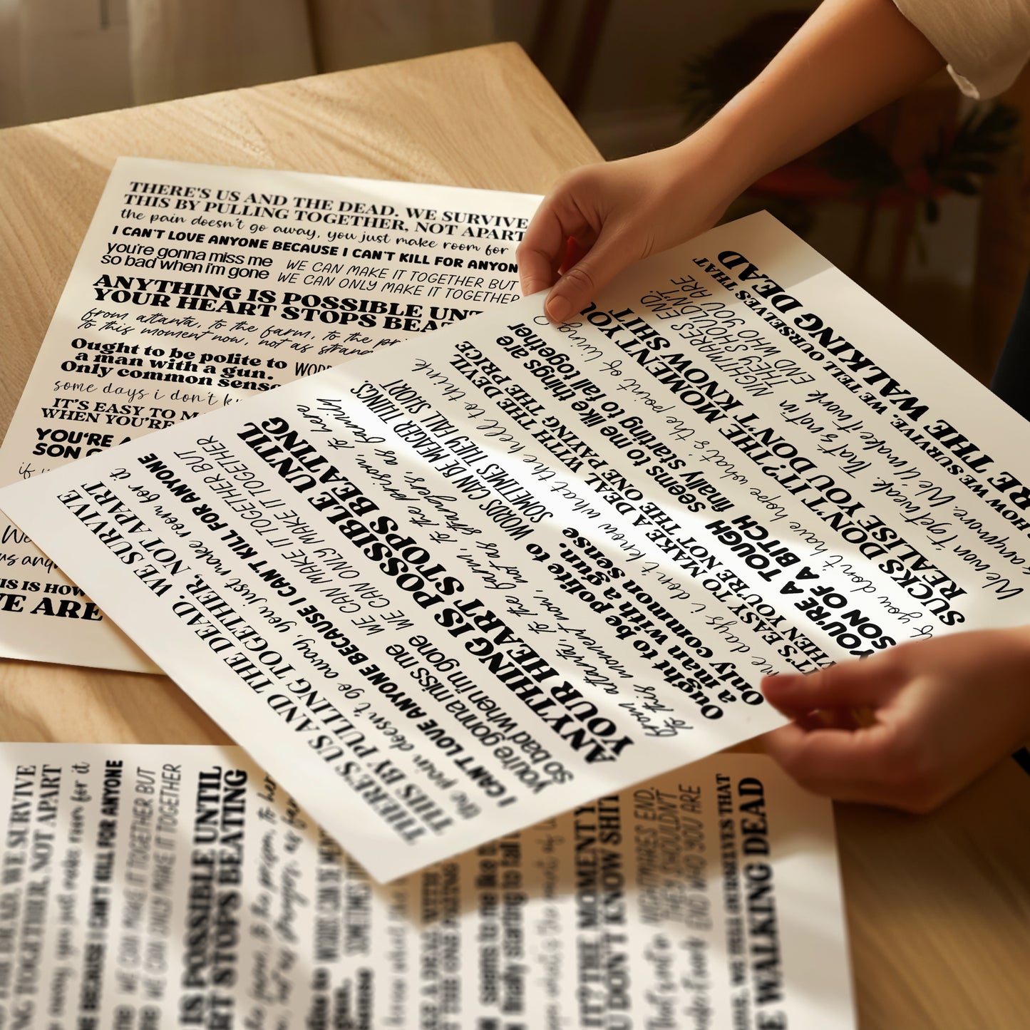 The Walking Dead Quotes Print