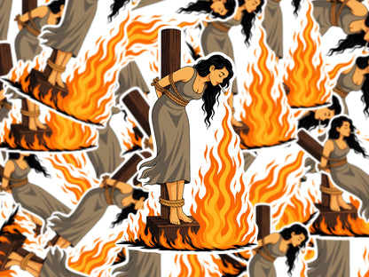 Witch and Cigarette Sticker