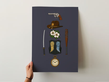 The Walking Dead - Iconic Icons Print