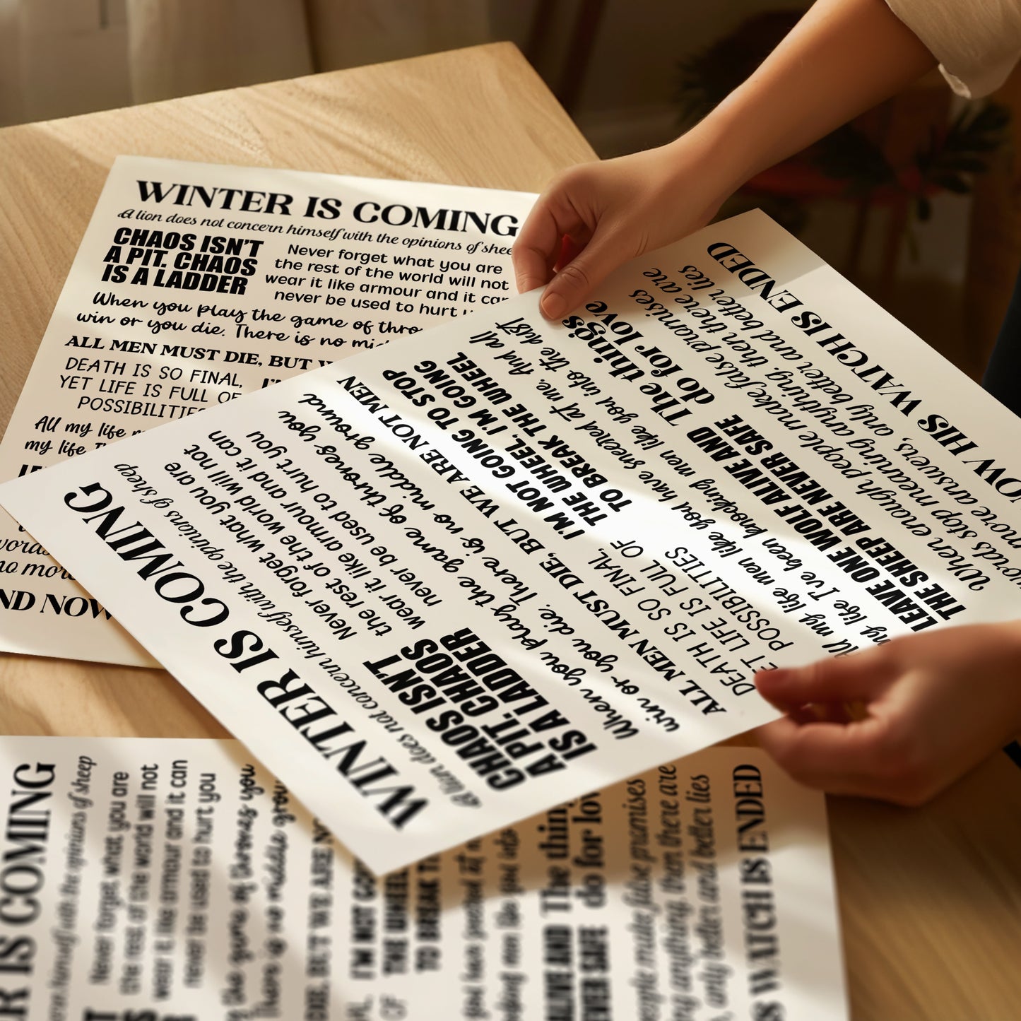 Game of Thrones Quotes Print