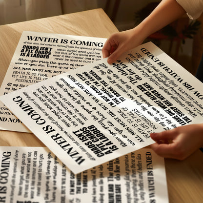 Game of Thrones Quotes Print