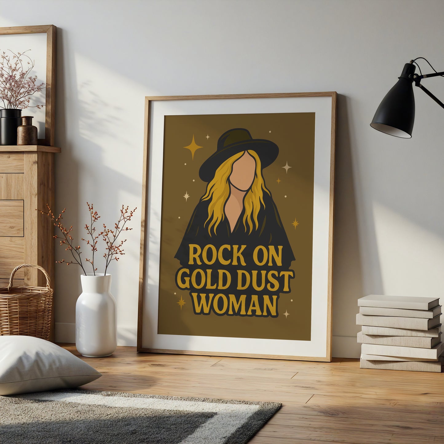 Stevie Nicks - Rock on Gold Dust Woman Print