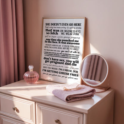 Mean Girls Quotes Print