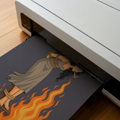 Witch and Cigarette Print
