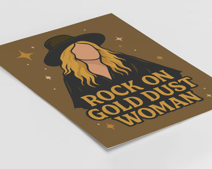Stevie Nicks - Rock on Gold Dust Woman Print
