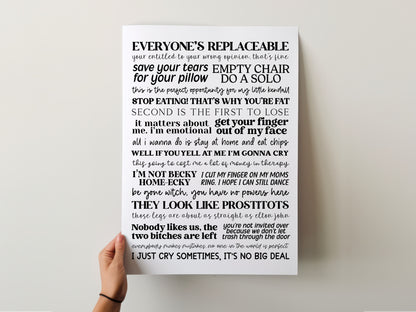 Dance Moms Quotes Print