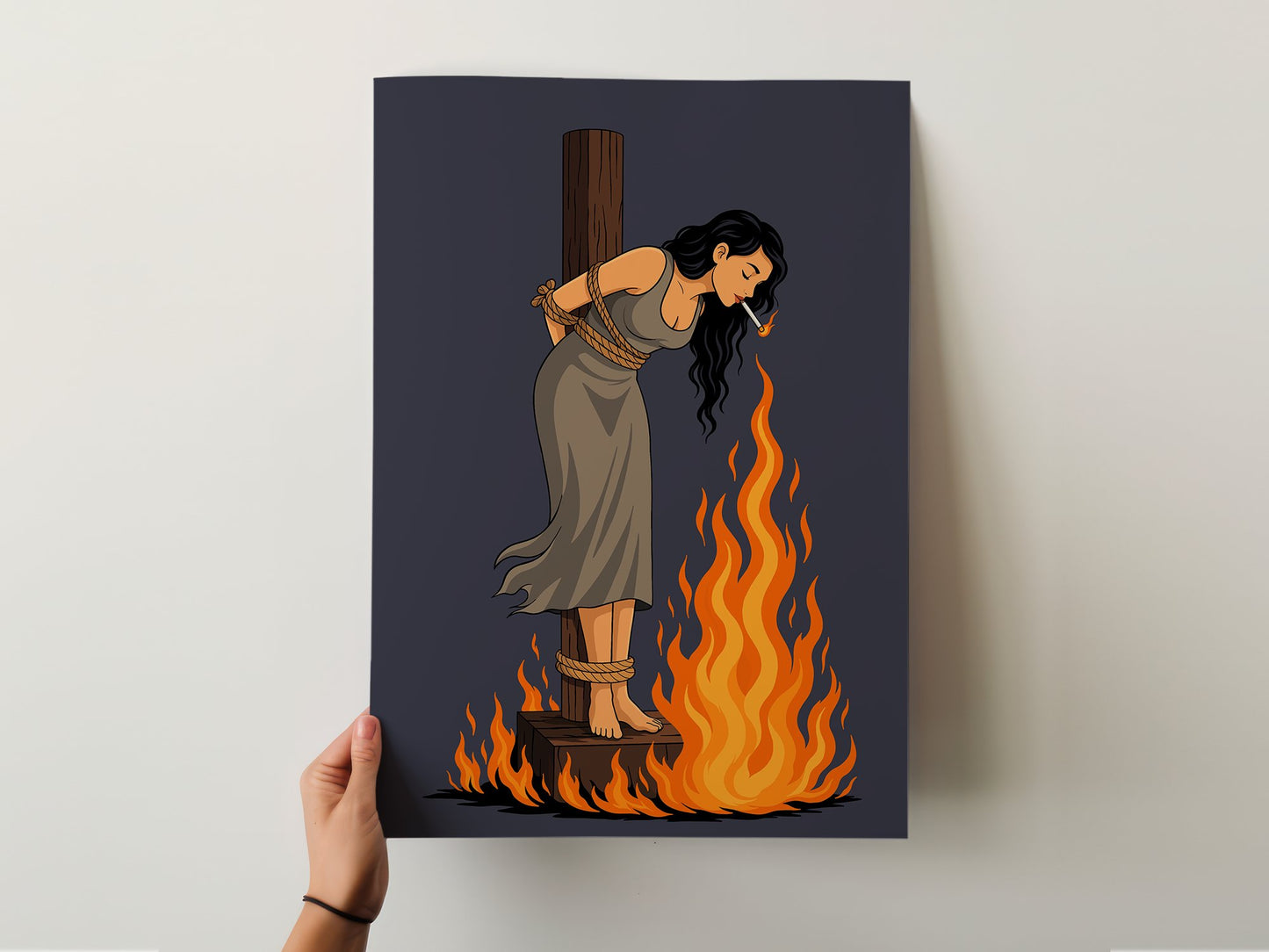 Witch and Cigarette Print