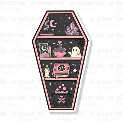 Witchy Bookshelf Sticker