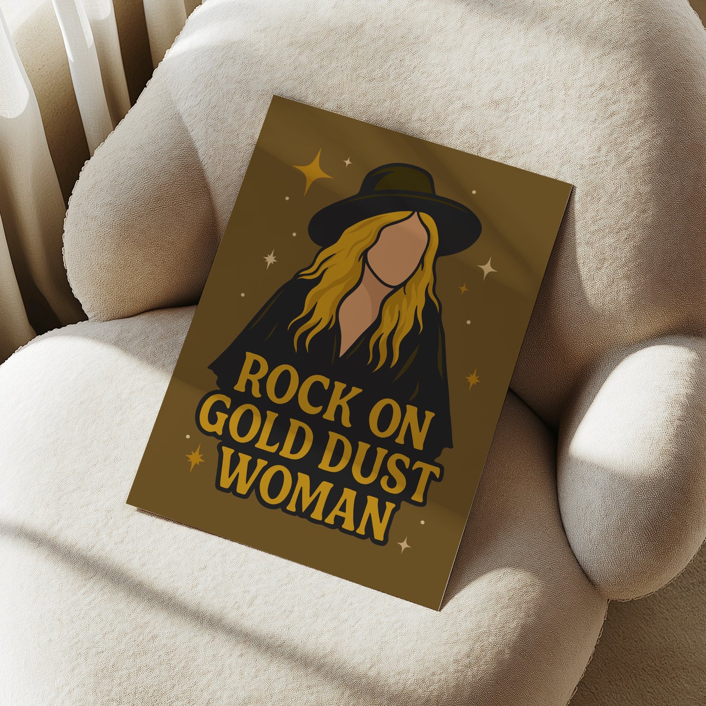 Stevie Nicks - Rock on Gold Dust Woman Print