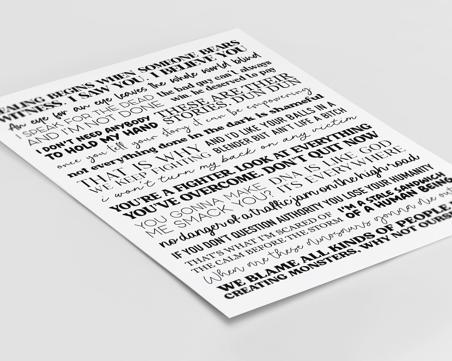 Law and Order: SVU Quotes Print