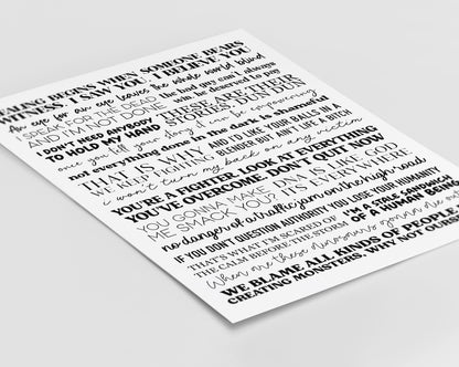Law and Order: SVU Quotes Print