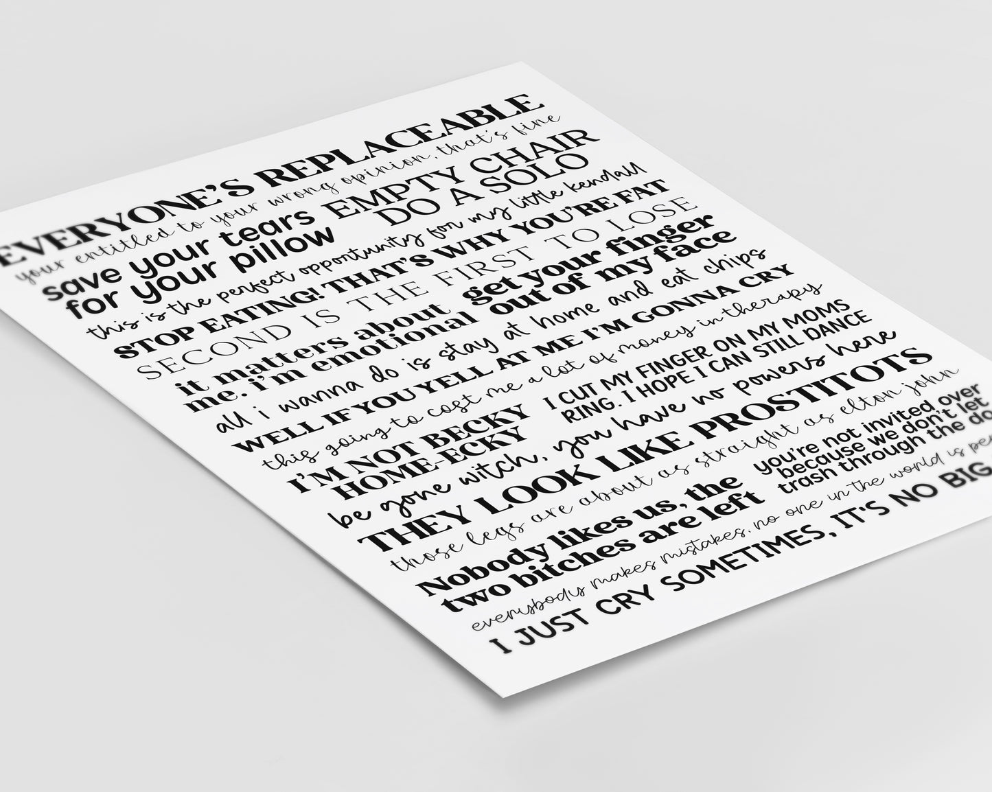 Dance Moms Quotes Print